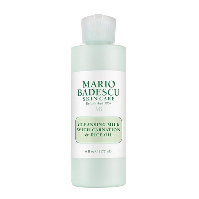 Mario Badescu Cleansing Milk - No Rinse Liquid Makeup Remover with Carnation & Vitamin E, 8 oz