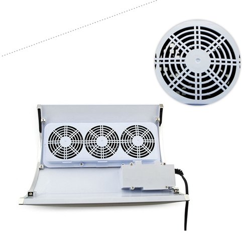 Rolabling Nail Dust Collector Suction Extractor - Powerful Vacuum Cleaner with 3 Fans & 2 Dust Collection Bags for Acrylic Nail Salon