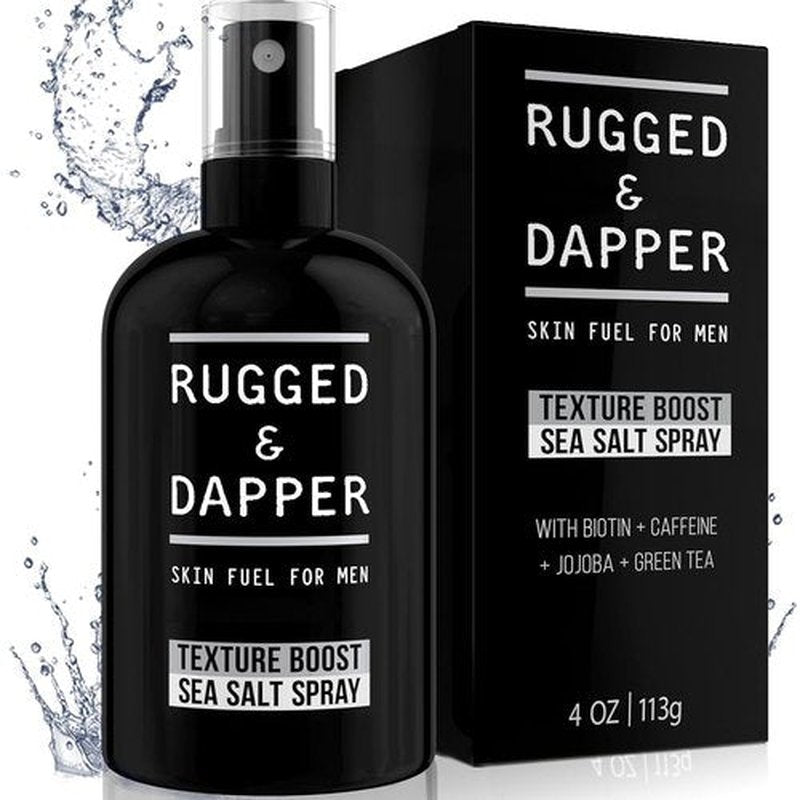 RUGGED & DAPPER Sea Salt Spray for Men - 4 oz | Adds Body & Fullness, Enhances Texture, Ocean Fresh Scent