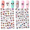 2Pieces 3D Mouse Nail Stickers Cute Kawaii Cartoon Nail Stikers Self-Adhesive Nail Decals for Women Girls Kids Nail Art Stickers (75+Decals)