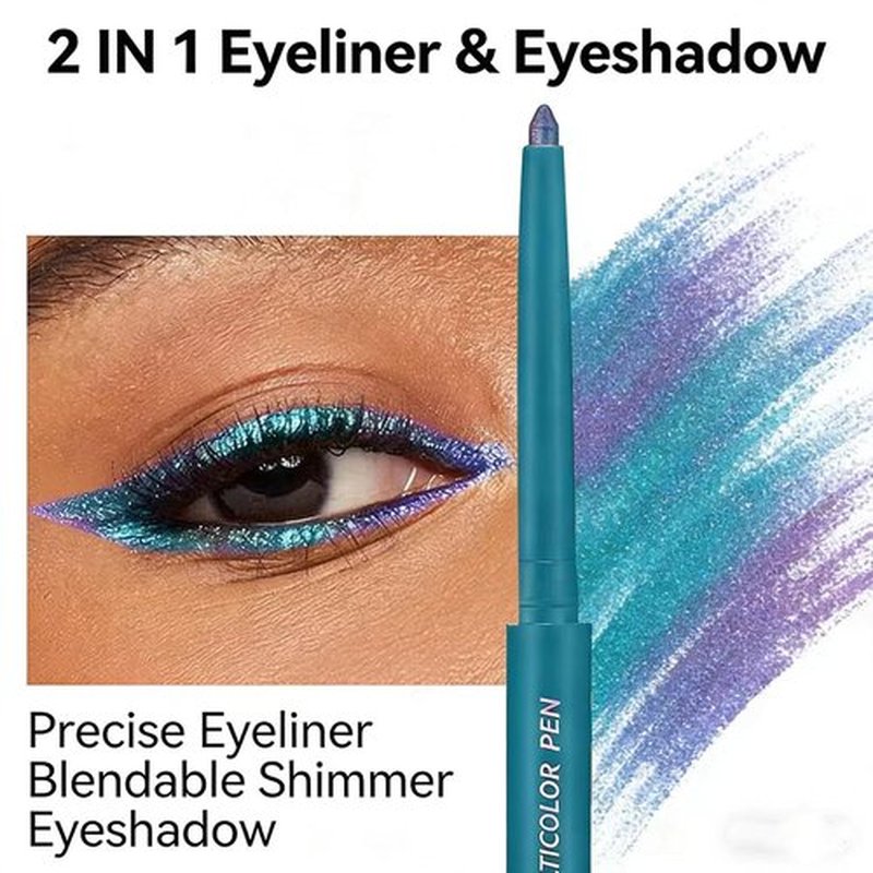 Chameleon Eyeliner Pen - Metallic Shimmer Color Changing Waterproof Eyeliner & Eyeshadow 2 in 1, Highly Pigmented #01