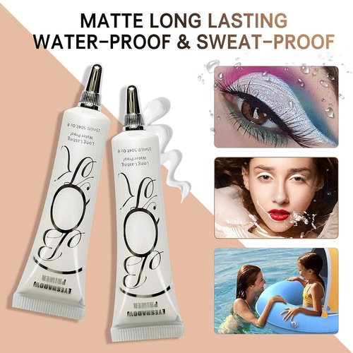 LOKFAR Matte Eyeshadow Primer - Waterproof & Smudge-Proof Formula for Oily Lids | 2 Pack Set A
