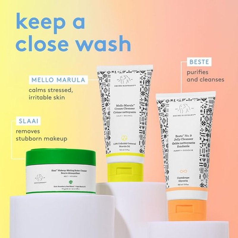 Drunk Elephant Beste No. 9 Jelly Cleanser - Travel-Size Gel Face Wash - Cruelty-Free & Dermatologist-Tested