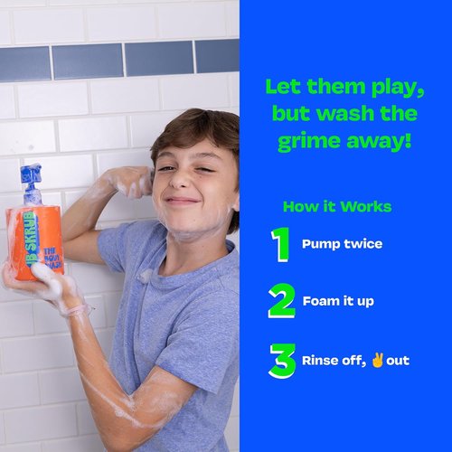 JB SKRUB Boys Body Wash - pH-Balanced Citrus Foaming Cleanser for Kids & Teens | 14 oz.