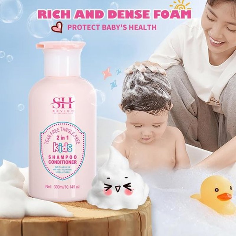 SEVICH Kids Shampoo & Conditioner 2-in-1 - Tear-Free, Hypoallergenic Formula for Sensitive Scalp | 10.14 fl oz (300ml)
