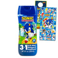 Sonic the Hedgehog Kids Shampoo, Conditioner, Body Wash 8 Oz Bottle - Bundle with 3-in-1 Berry Scented Body Wash, Shampoo & Conditioner Plus Stickers, More | Sonic Bathroom Set
