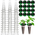 Oliz 50Pk Hydroponics Grow Baskets w/ 51 Pod Labels, Fits Most Systems