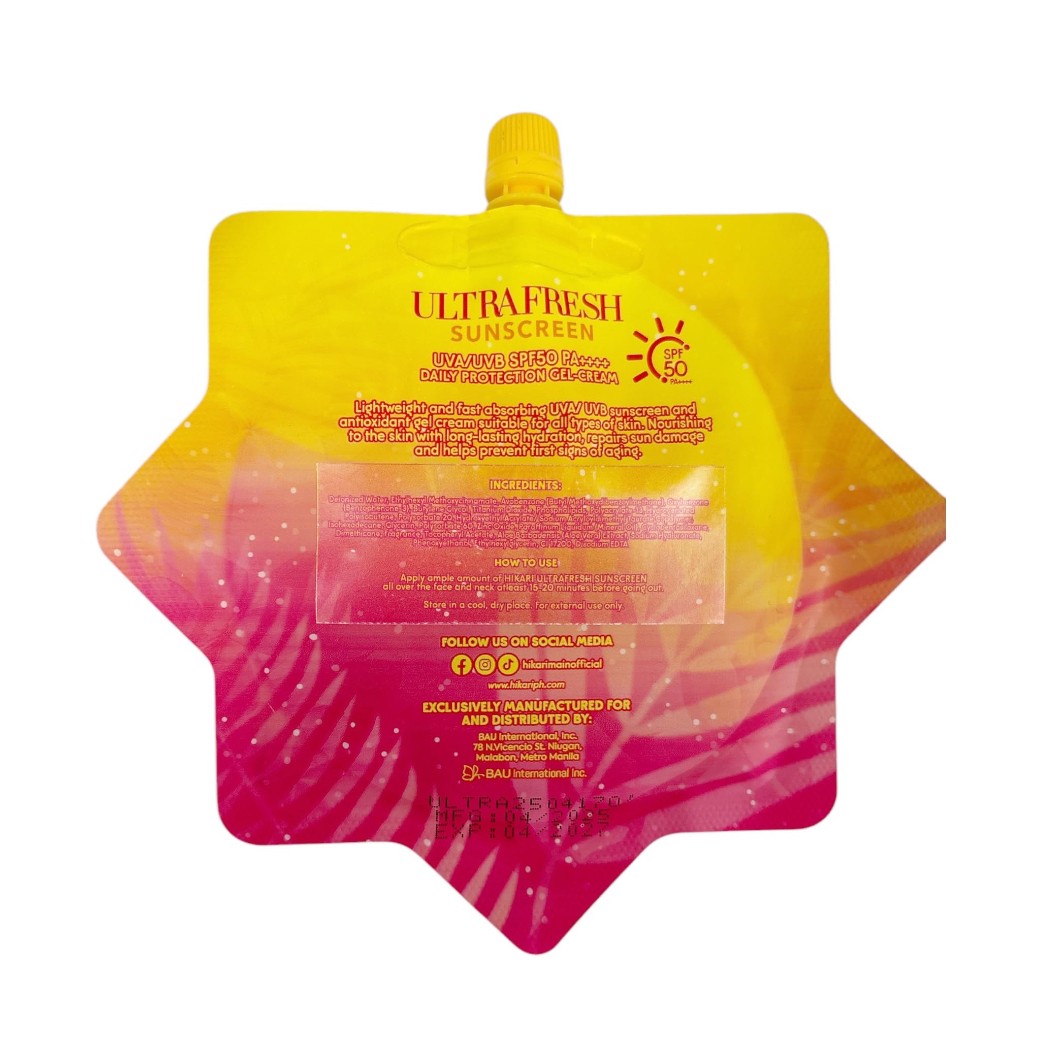 HikariSkin Essentials Ultra Fresh Sunscreen SPF 50-50ml