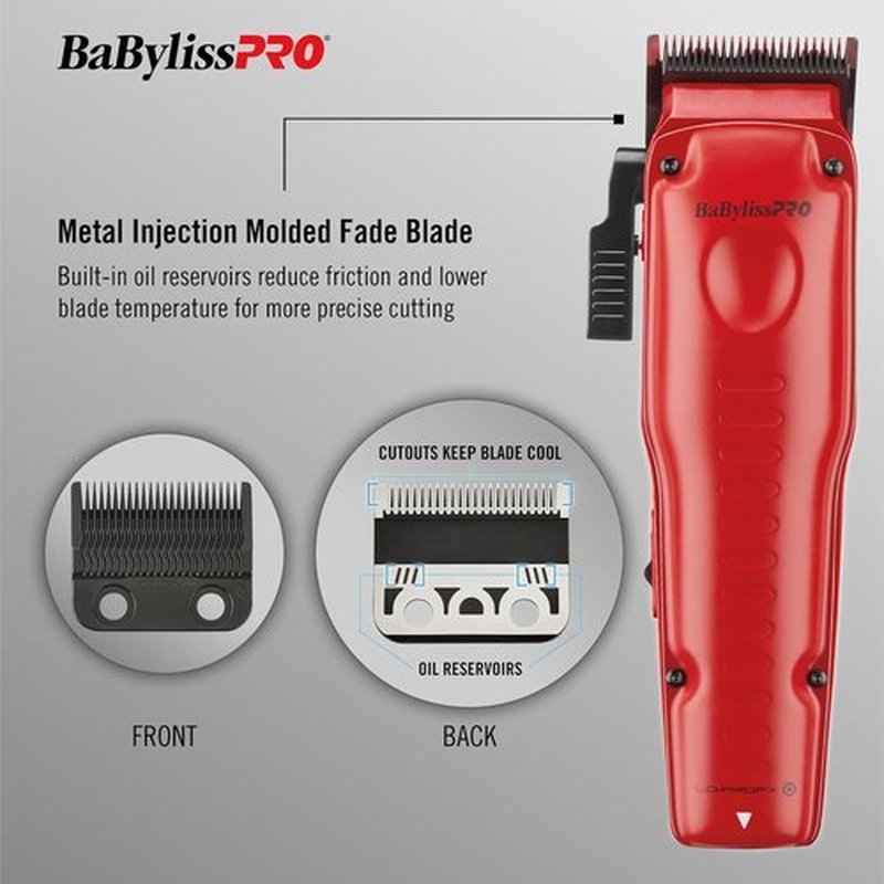 BaBylissPRO FXONE LO-PROFX Hair Clipper & Trimmer Set - Includes Charging Base & High-Capacity Battery