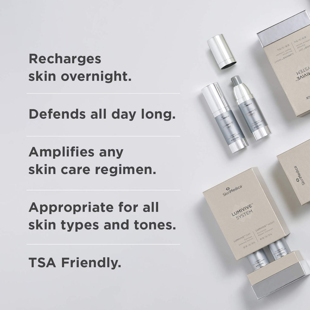 SkinMedica Lumivive Day & Night System - Your Essential Serum Based, Age-Defying Skin Care Set for a Radiant Beauty Routine