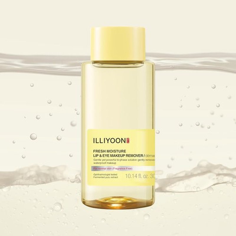 Illiyoon Fresh Moisture Makeup Remover - Gentle Waterproof Formula with Yuzu Extract | 0.14 Fl.Oz (300ml)