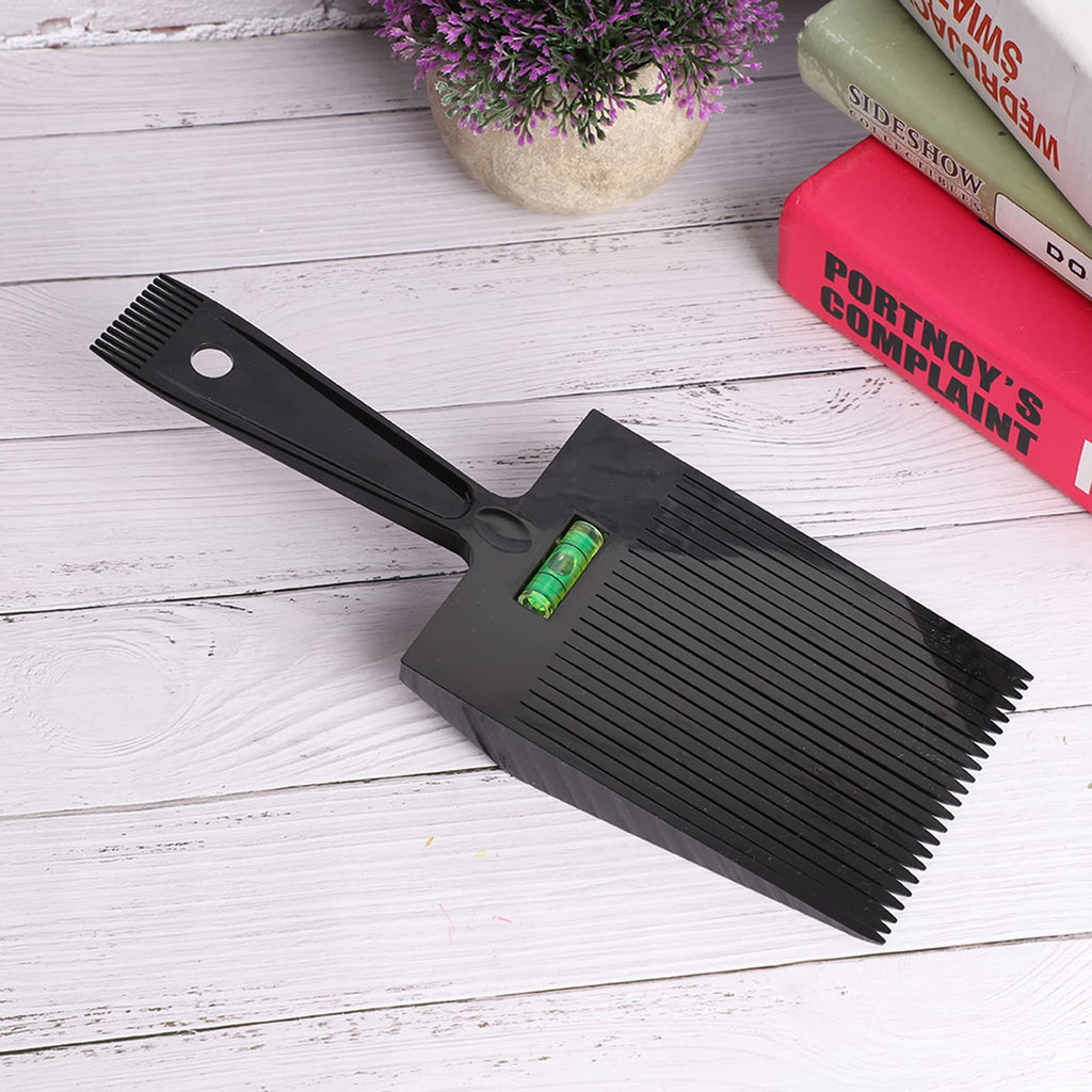 GBSCLOVER Flat Top Comb Board with Level Gauge, ABS Lightweight Cutting Comb with Level, Ergonomic Design hair guide Tool Easy to Use for Haircut, Clipper, Fading and Cutting Hair