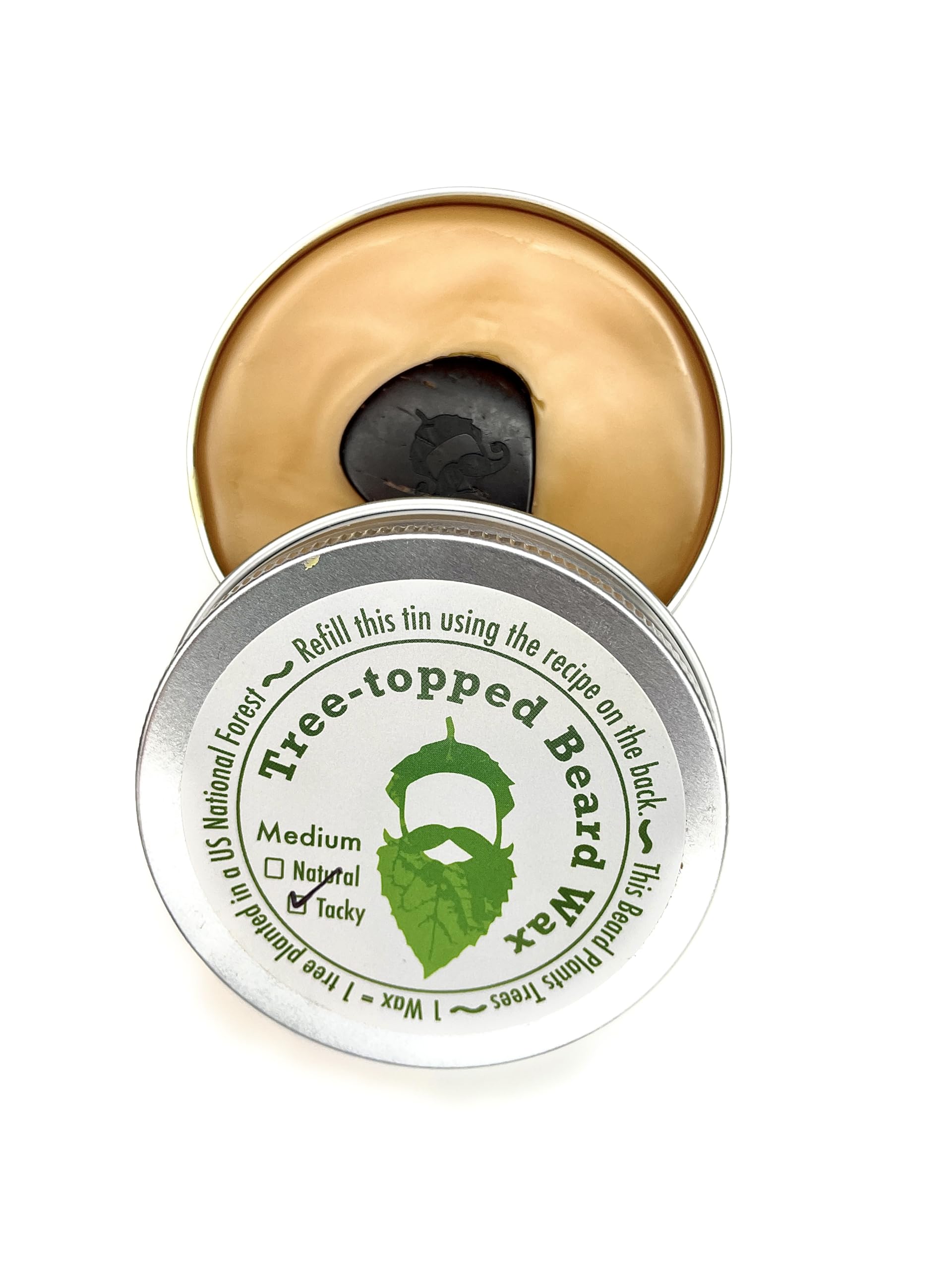 Green Beard Grmng Tree-Topped Beard Wax (2oz.) Medium Tacky - from