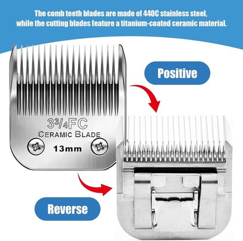Andis Dog Grooming Replacement Blades - Compatible With Oster A5 & Wahl KM-10 | 3FC Blades (13mm)