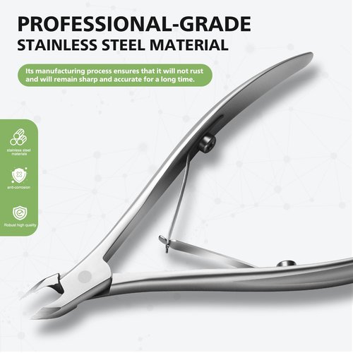 Half Jaw Salon Grade Cuticle Cutters – BALUCA Ergonomic Arch Handle Cuticle Clippers, Precision Stainless Steel Nail Cuticle Trimmer with Comfortable Grip, Perfect for Manicure & Pedicure