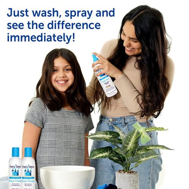 Fairy Tales Tangle Tamer Detangling Spray - Static Free Formula for Kids - 12 oz, Paraben & Sulfate Free