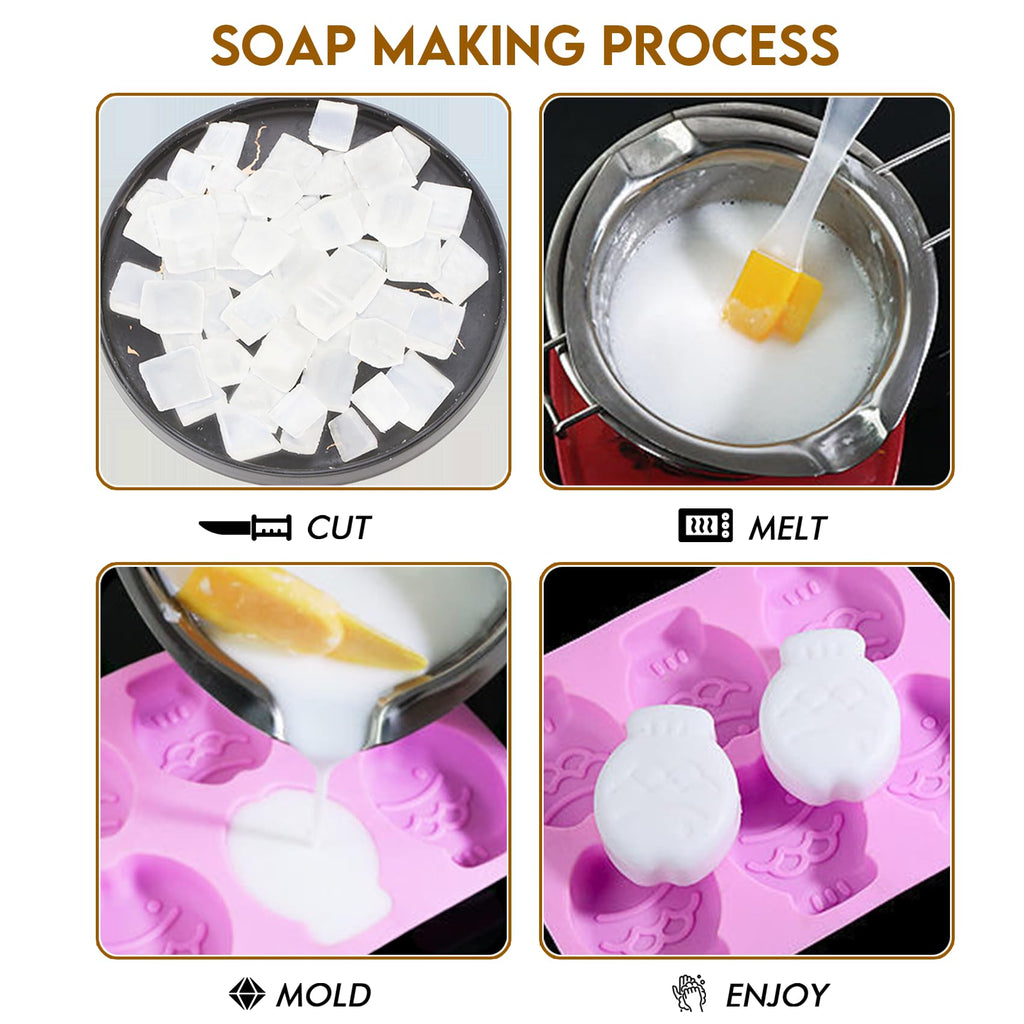 EDSRDRUS 4lb Scent Soap Base DIY Handmade with Honey & Coconut Oil, Moisturizing Melt and Pour Soap Base