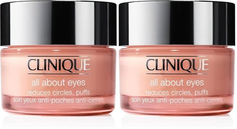 Clinique All About Eyes Lightweight Eye Cream - Hydrating, Brightening & Dark Circle Reducing | 1 Ounce (Pack of 2)
