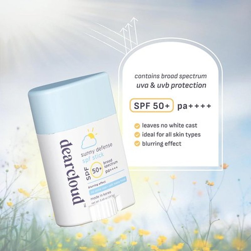 Dearcloud Sunny Defense Sunscreen Stick SPF 50+ PA++++ | Travel-Friendly Korean Sunscreen (0.68 oz)