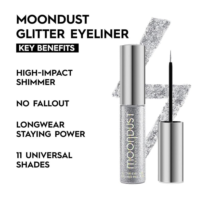 Urban Decay Moondust Liquid Glitter Eyeliner - Longwear Sparkle Liner & Eyeshadow Topper | Quick-Drying, Buildable Vegan Formula