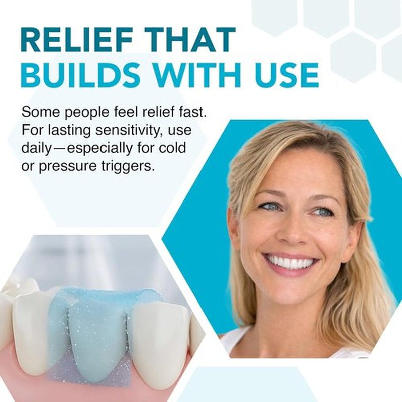 CrystLCare Tooth Sensitivity Treatment - Nano Hydroxyapatite Dental Strips for Enamel Repair | 14 Count