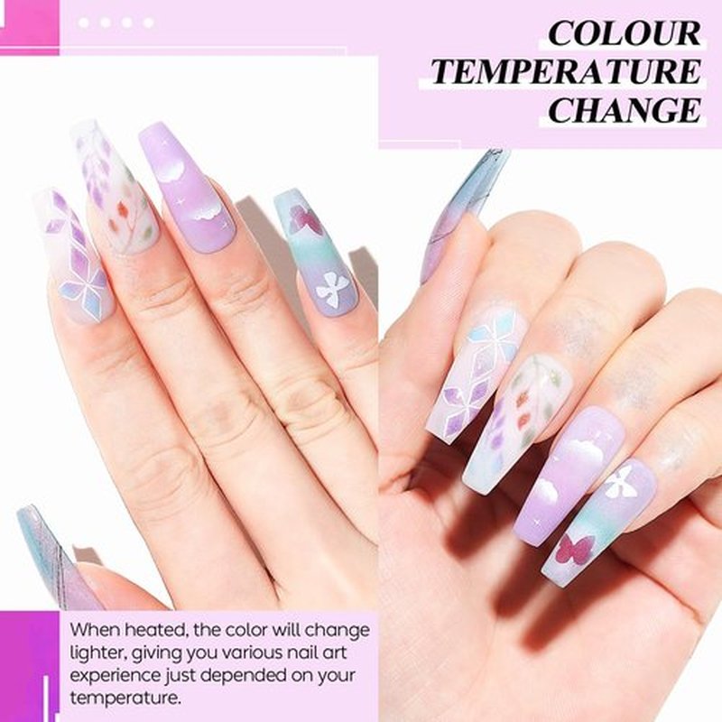 AIMEILI Chameleon Gel Nail Polish Hema Free Color Changing Nail Polish Gel U V Gel Polish Manicure Kit Set Of 6pcs X 10ml - Kit Set 66