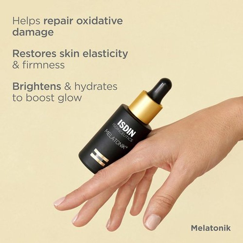 ISDIN Melatonik Night Serum - 3-in-1 Anti-Aging Formula with Melatonin, Bakuchiol & Vitamin C, 30ml