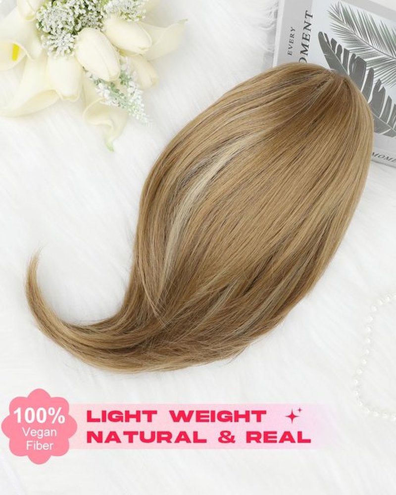 NTYNTY Ponytail Extension – 16” Claw Clip in Ponytail Hair Extensions Natural Soft Synthetic High Pony Tail Hairpieces for Women (Honey Blonde with Highlights, 16 inch)