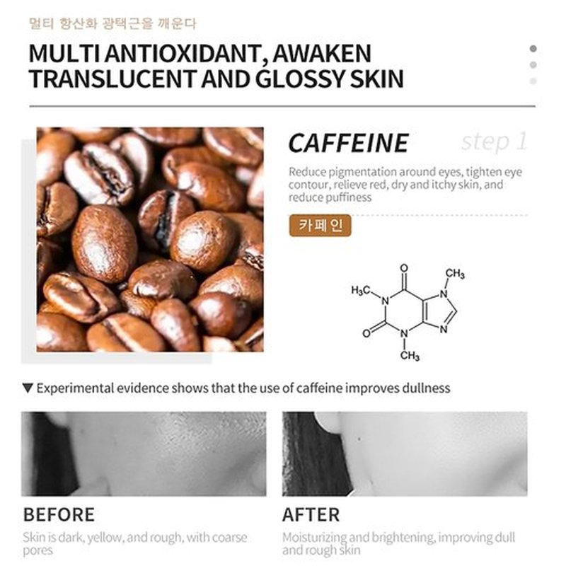 DEleventh Caffeine Repair Face Serum - Anti-Aging Formula with Natural Extracts | 37ml for Hydration & Puffiness Relief