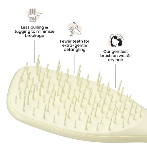 Tangle Teezer Extra Gentle Detangler Hair Brush - Minimize Hair Loss & Breakage | Chamomile Yellow