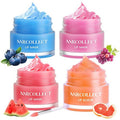 ANRCOLLECT Lip Care Set - Exfoliating Scrub + 3 Overnight Masks for Soft, Hydrated Lips, 4-Pack Gift Set