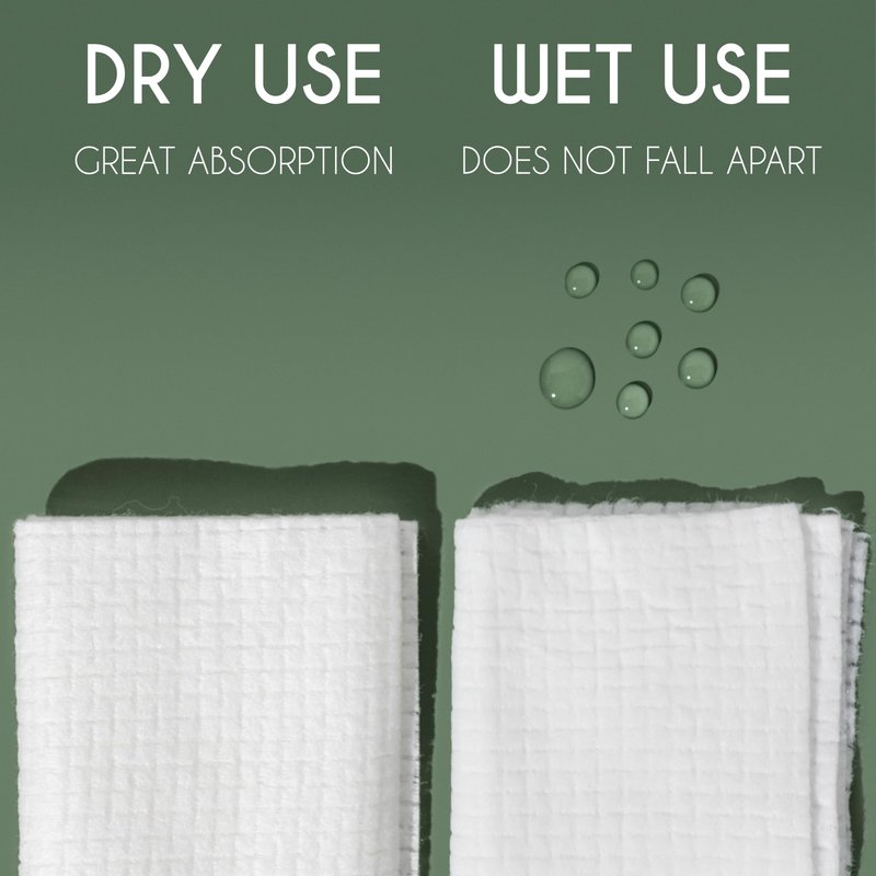 Whistle Wellness® Disposable Face Towel 10"×12", Resealable Box, Biobased Plant Based Ultra Soft, Thickness Face Towelettes XL, Makeup Remover Dry Wipes for Sensitive Skin, 50 Count (1 Pack)
