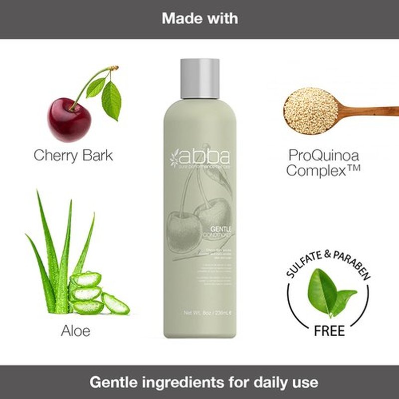 ABBA - Pure Gentle Conditioner - Nourishing Cherry Bark & Aloe for Soft, Manageable Hair
