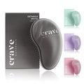 Crave Naturals Mini Detangler Hair Brush Black – Glide Thru Hair Detangler Brush for Women, Kids & Toddlers – Gentle Scalp Care, No-Pain Tangle-Free Hairbrush for All Hair Types, Travel Hair Brush