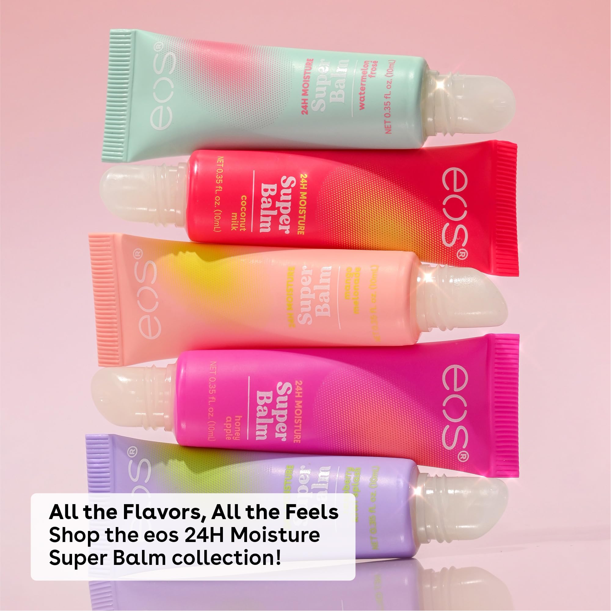 eos 24H Moisture Super Balm - Raspberry Kiwi Splash, Day or Night Lip Treatment, Made for Sensitive Skin, Lip Balms & Moisturizers, 0.35 fl oz (Pack of 2)