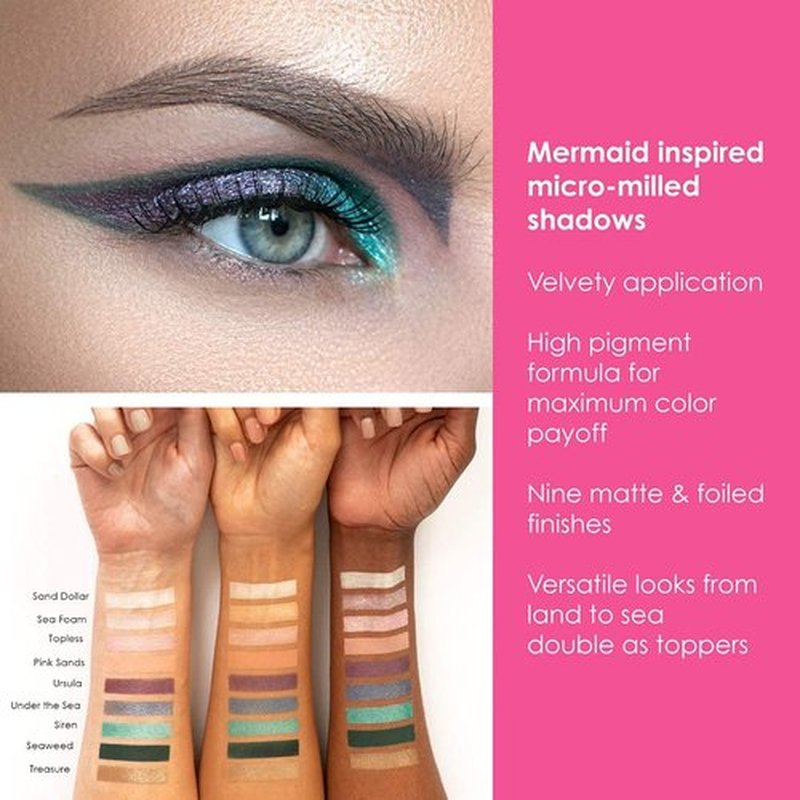 Skiennix Mermaid Kitten Eyeshadow Palette - Vibrant Colors for Stunning Eye Looks | 12 Shades