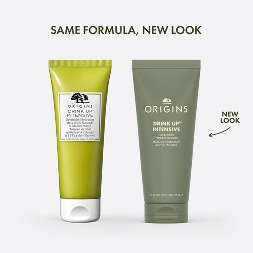 Origins Drink Up Intensive Overnight Hydrating Face Mask - 72-Hour Hydration with Niacinamide & Avocado Butter, 2.5 Fl Oz