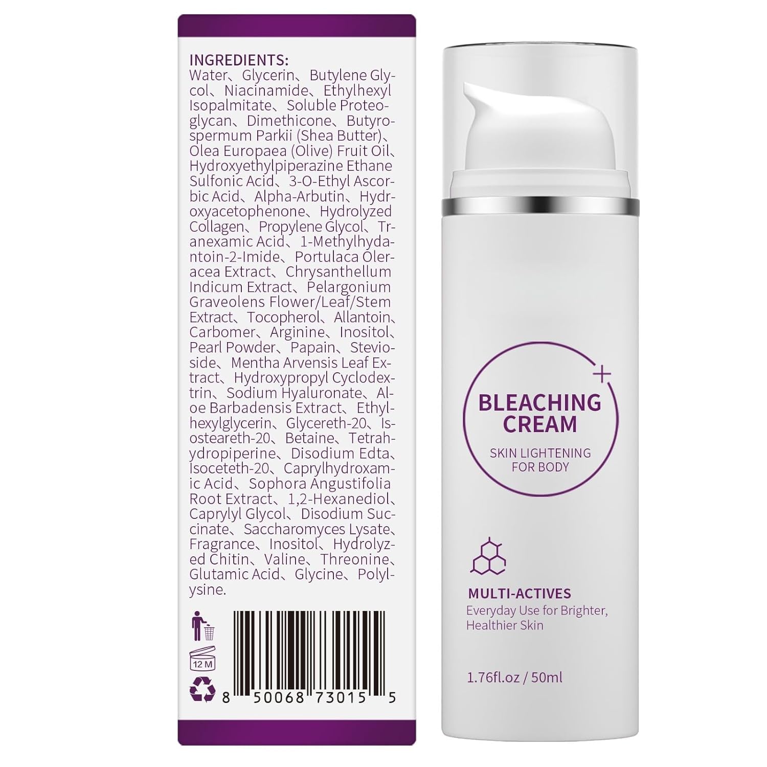 VicGFHS Skin Bleaching Cream, Skin Lightening Cream, Dark Spot Remover for Body, Elbows, Knees & Intimate Areas, Moisturizing Formula with Vitamin C, Lightweight & Fast Absorbing, 1.76 fl oz
