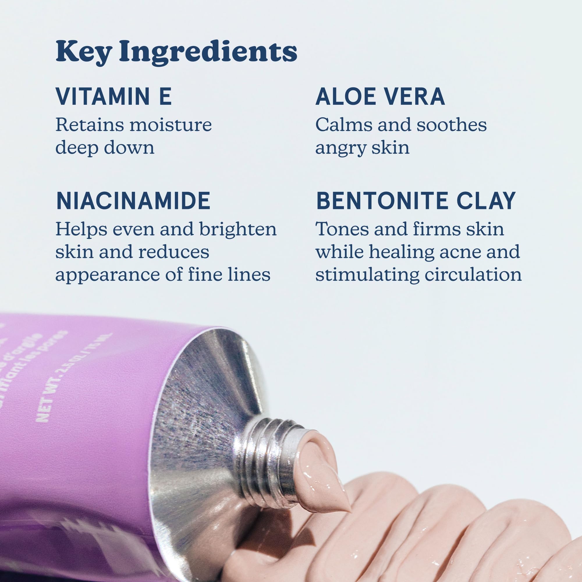 Blume Superpower Clay Mask - Detoxifying Pore Mask to Help Brighten & Balance Complexion - Clarifying Facial Mask with Bentonite & Kaolin Clay to Help Tone & Firm Skin (75g)