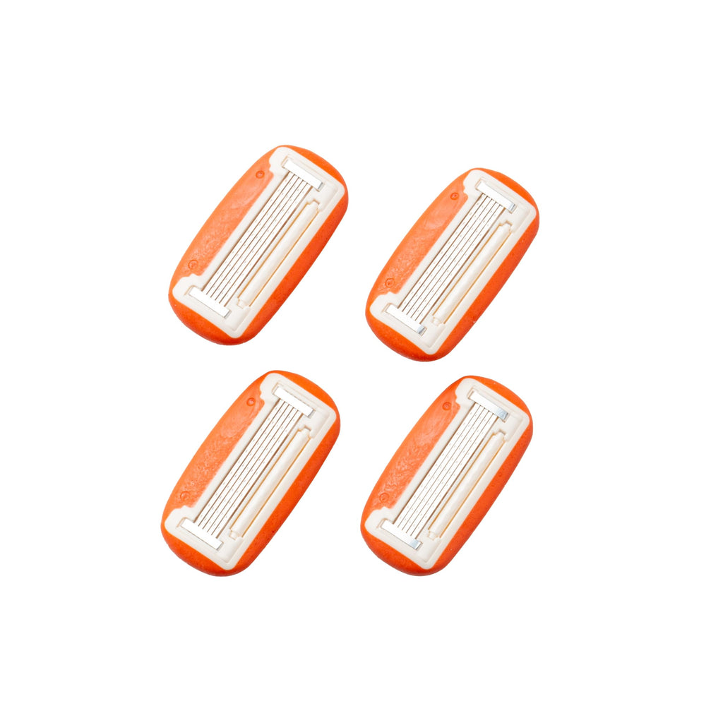 Fler 5-Blade Razor Refills - 4-Pack Women’s Razor Cartridges with lubricating ring enriched with Aloe Vera, Vitamin E & Jojoba Oil, Compatible Only with Fler Razor Handle