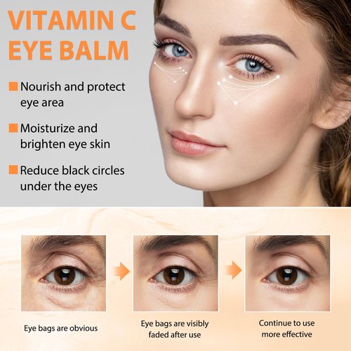 Tbexem Revive Glow Vitamin C Eye Balm - Hydrating Cream for Dark Circles & Puffiness (2PCS)