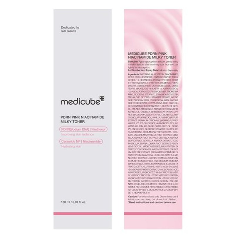 medicube PDRN Toner Salmon DNA Milky Toner | for Hydrating, Moisturizing, Soothing with Ceramide, Peptide | Glass Glow Skin | Korean Skincare, 5.07 fl.oz
