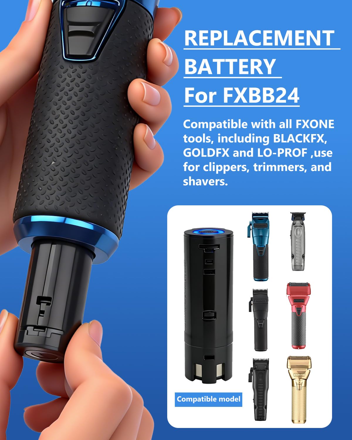 Loarysk Replacement Battery for FXBB24, 2500mAh 3.7V, 3 Packs