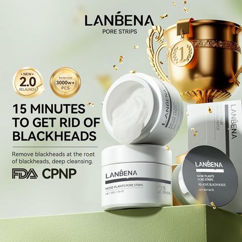 LANBENA Pore Strips - Blackhead Remover Nose Strips (100 Pcs) | 50g/1.76 Oz, Easy to Use