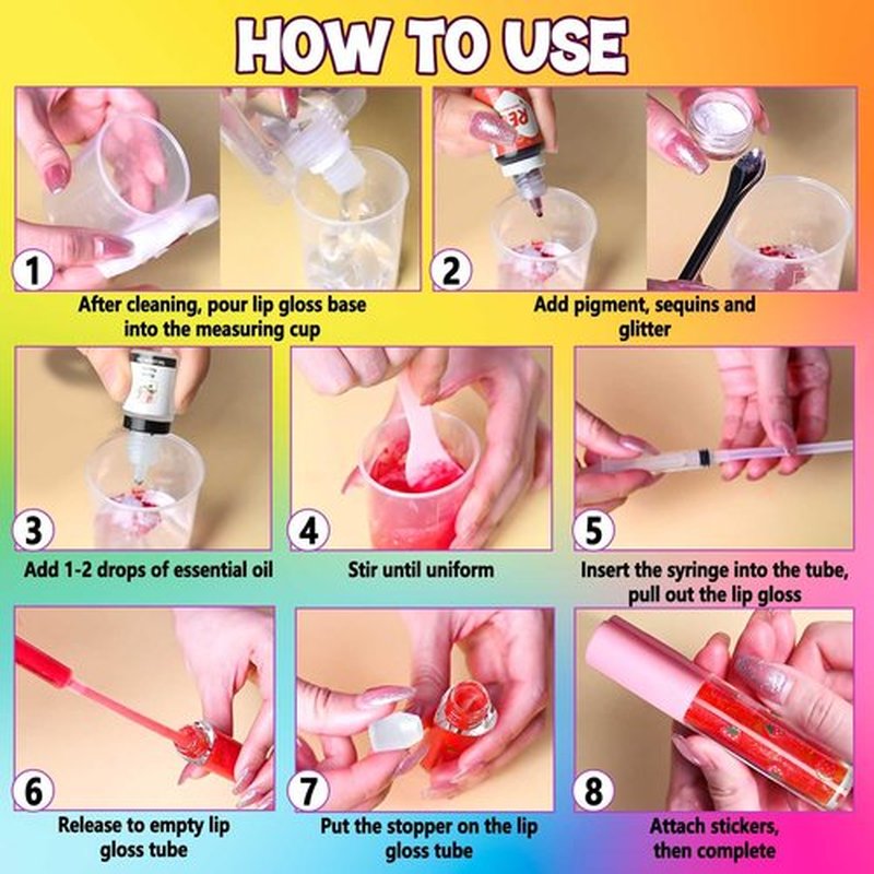 Jcoos Lip Gloss Making Kit, 73PCS Fun Make Your Own Lip Gloss Kit Kids, Beginner, Lipgloss Sets for Girls, DIY Lipstick Set, Moisturizing Lip Oil Base, Gifts for Tween Girls, Teens, Daughters, Women