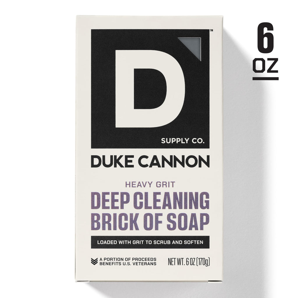 Duke Cannon Brick of Soap Variety Pack – 4 Bars (2 Soft Side Hydrating + 2 Heavy Grit Deep Cleaning), Large 10 oz Triple Milled Men’s Bar Soap Set