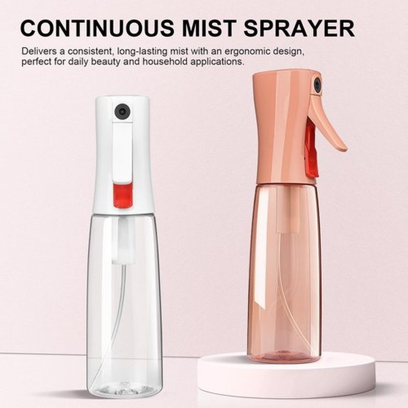 Continuous Spray Bottle for Hair by [Brand Name] - Fine Mist Water Mister | Eco-Friendly 2-Pack, 6.1 OZ