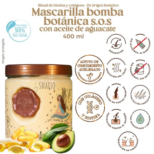 RITUAL BOTANICO KIT 3 Crecimiento Acelerado Ultra Reparador S.O.S de Origen Botánico: Shampoo de Romero, Mascarilla para el Cabello Bomba Capilar, Acondicionador Intensivo PLEX (+ OBSEQUIO TRENDY)