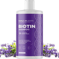 Lavender Biotin Shampoo for Thinning Hair - Volumizing Shampoo for Fine Hair with B Vitamins Rosemary Argan Primrose & Tea Tree Oils - Paraben Silicone and Sulfate Free Vegan Formula (16 Fl Oz)