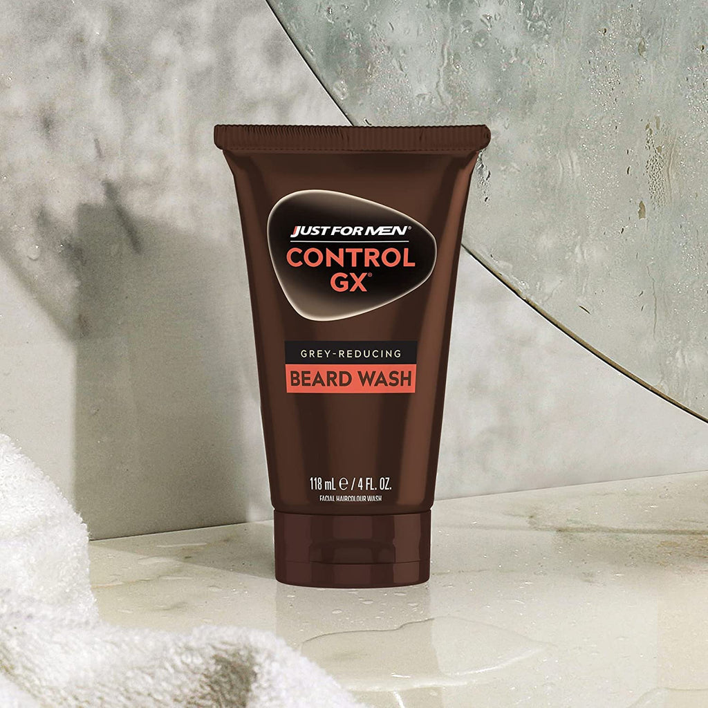 Just for Men Control GX Grey Reducing Beard Wash with Keratin, 4 Fl Oz (Packaging May Vary) - 6 Pack